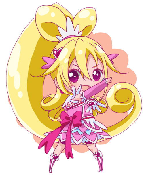 aida mana and cure heart (precure and 1 more) drawn by cacao_(99chocolove99)