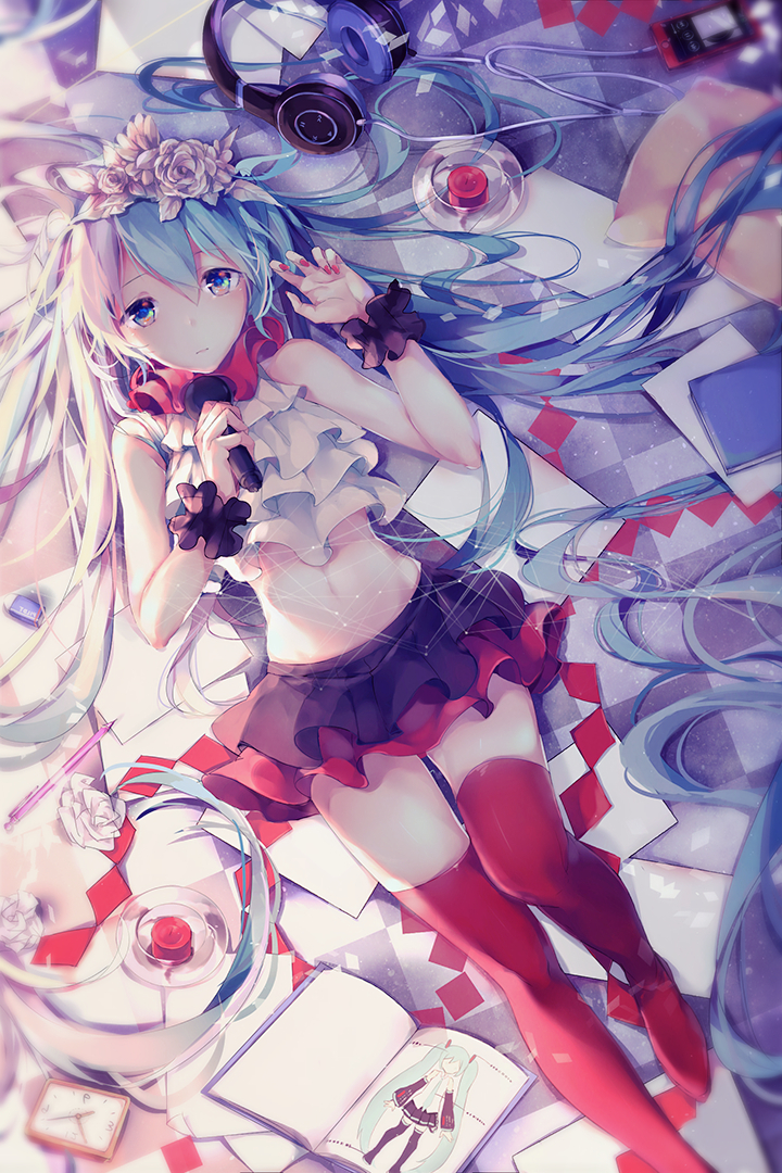 hatsune miku (vocaloid and 3 more) drawn by yeej_chan