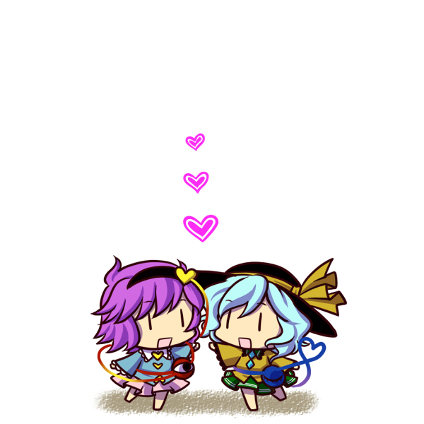 komeiji koishi and komeiji satori (touhou) drawn by socha
