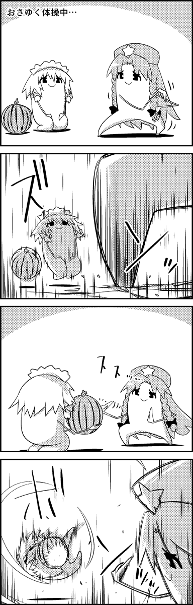 izayoi sakuya and hong meiling (touhou) drawn by tani_takeshi
