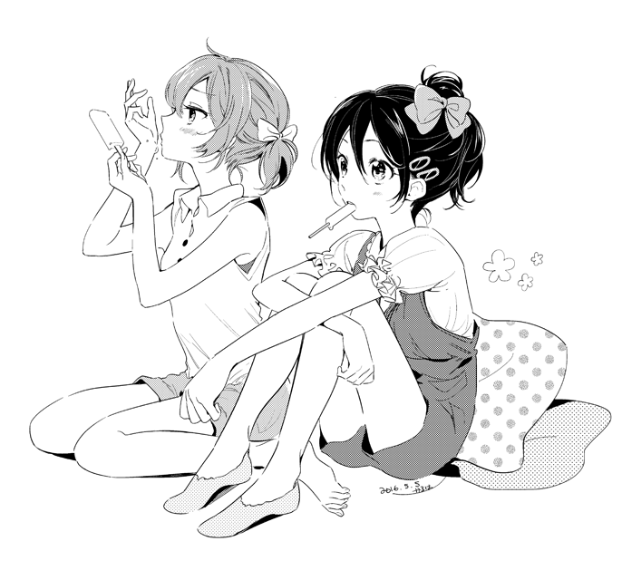 nishikino maki and yazawa nico (love live! and 1 more) drawn by karuha