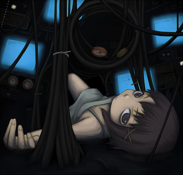 iwakura lain (serial experiments lain) drawn by yajirushi_(chanoma)