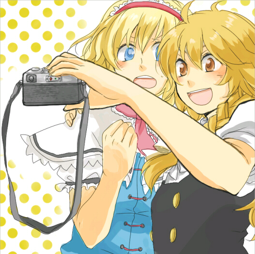 kirisame marisa and alice margatroid (touhou) drawn by nugaa