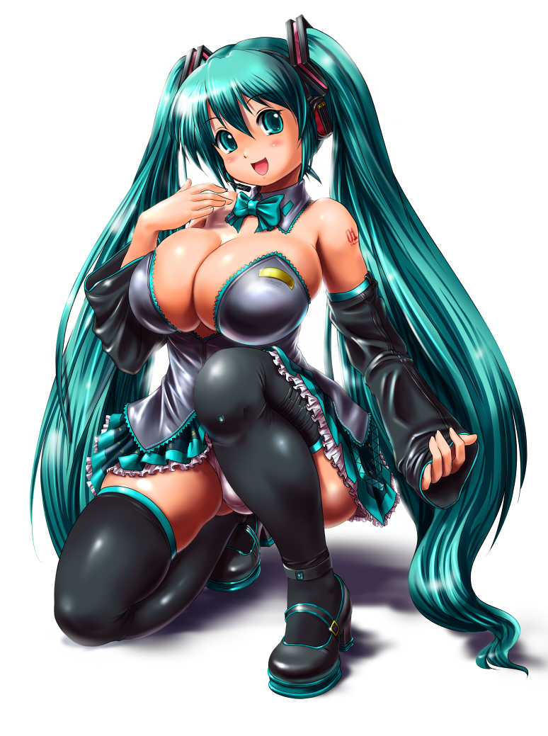 hatsune miku (vocaloid) drawn by moriichi