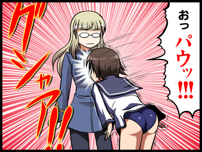 miyafuji yoshika and perrine h. clostermann (world witches series and 1 more) drawn by hiro_yoshinaka
