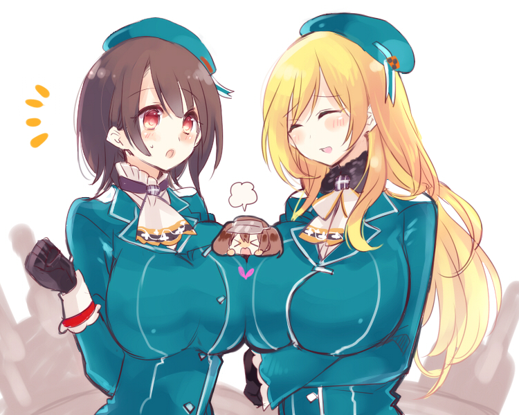 ryuujou, atago, and takao (kantai collection) drawn by aki_(o2x_x2o)