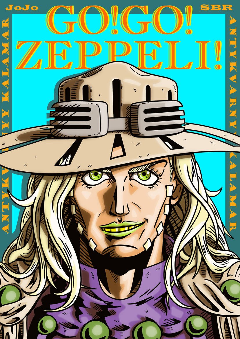 gyro zeppeli (jojo no kimyou na bouken and 1 more) drawn by antykvarnyy_kalamar