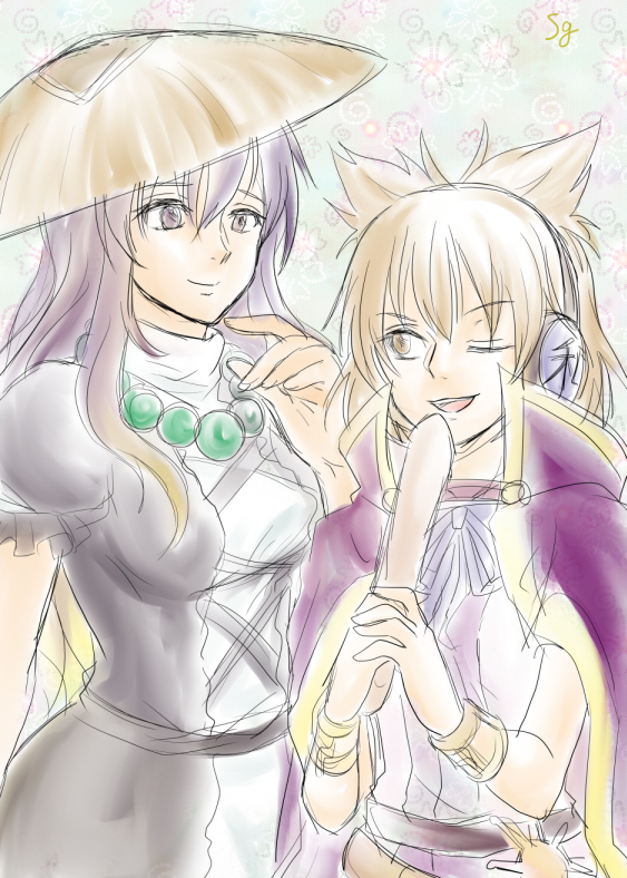 hijiri byakuren and toyosatomimi no miko (touhou) drawn by sugawarano