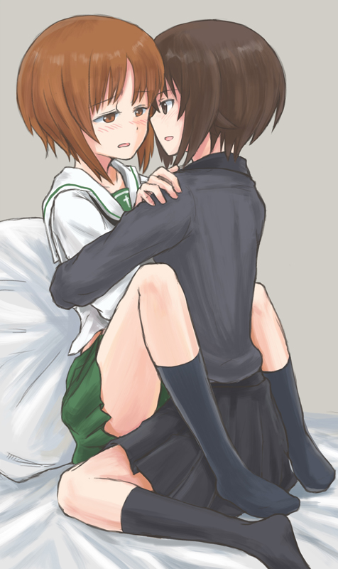 nishizumi miho and nishizumi maho (girls und panzer) drawn by mutsu_(layergreen)