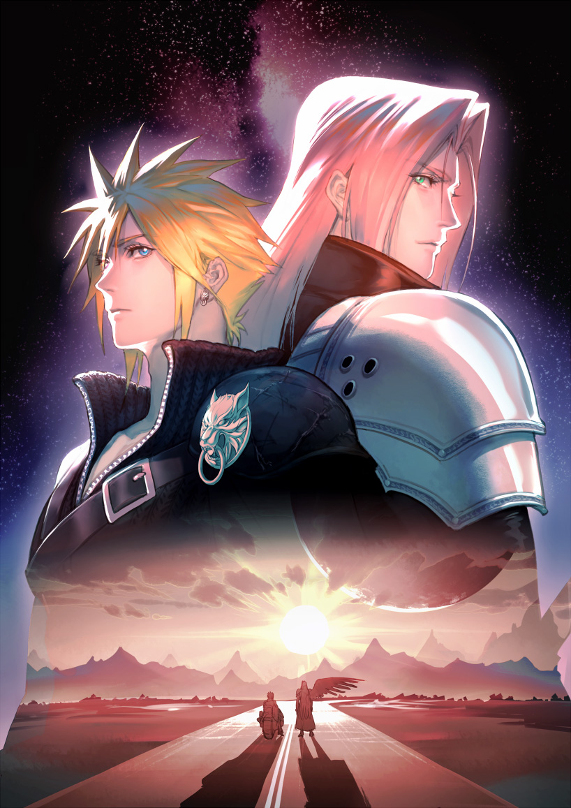 cloud strife and sephiroth (final fantasy and 2 more) drawn by eilinna