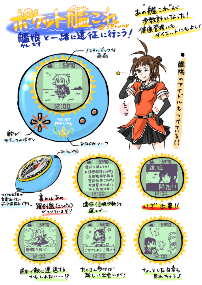inazuma, akagi, kitakami, naka, mamiya, and 2 more (kantai collection and 2 more) drawn by shide_kouri