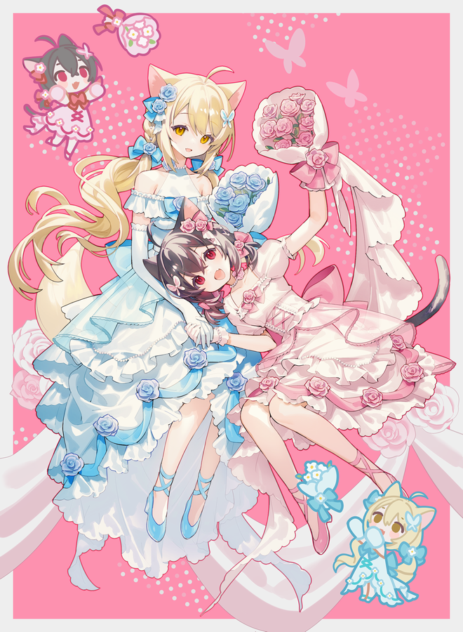 cream and mary (original) drawn by yamiya_(8_18dlq)