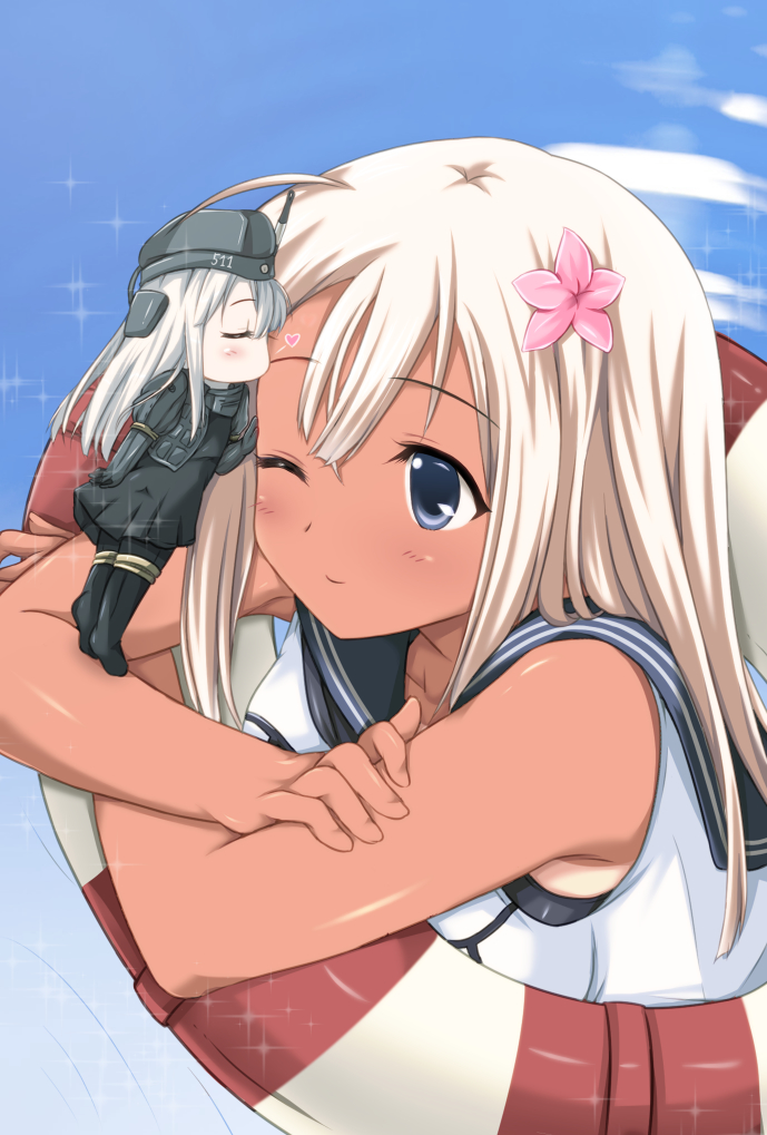ro-500 and u-511 (kantai collection) drawn by nijimoto_hirok