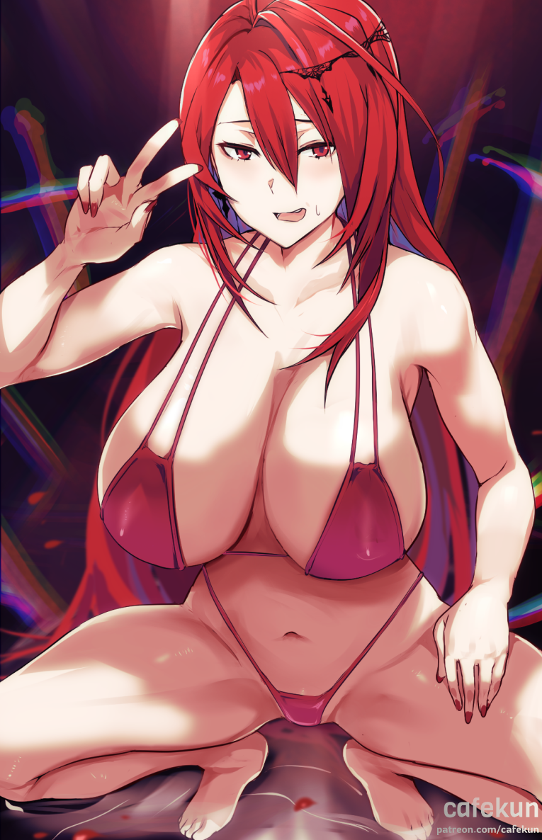 elizabeth rose bloodflame (hololive and 1 more) drawn by cafekun