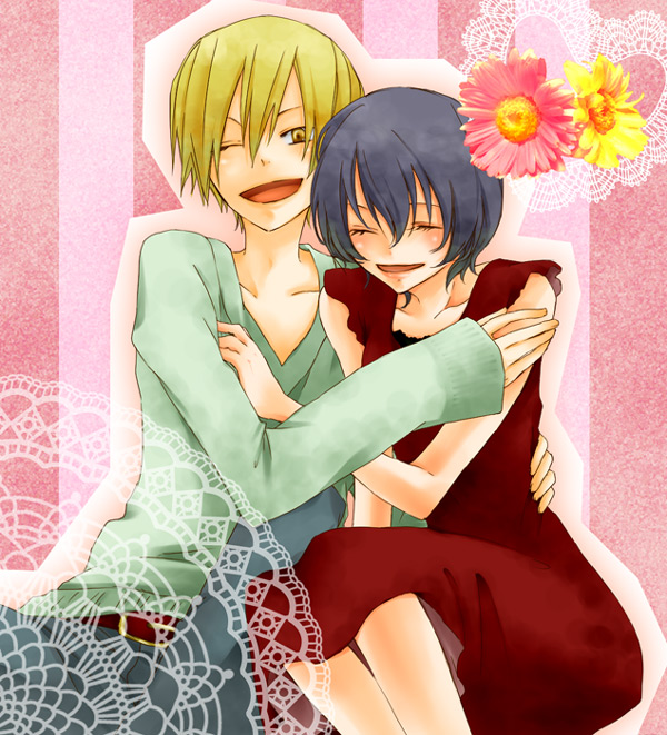 kida masaomi and mikajima saki (durarara!!) drawn by btspeed8