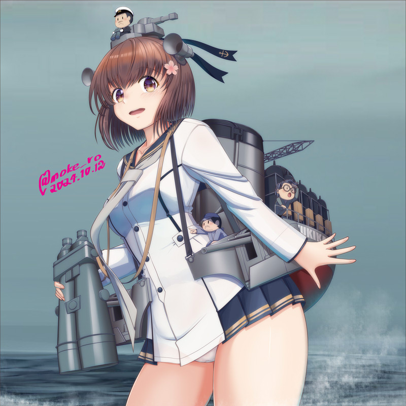 yukikaze and yukikaze kai ni (kantai collection and 2 more) drawn by moke_ro
