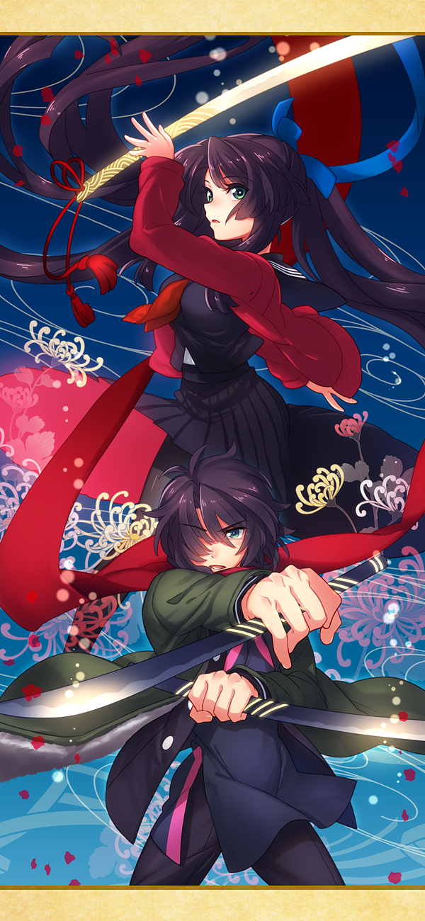 minato touka and minato haruaki (original and 1 more) drawn by hazuki_gean