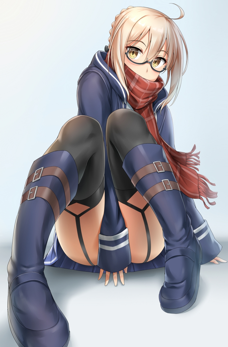 artoria pendragon and mysterious heroine x alter (fate and 1 more) drawn by nedia_(nedia_region)
