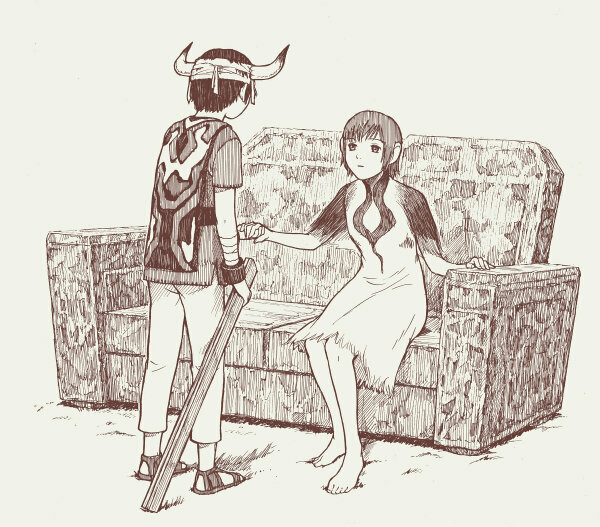 yorda and ico (ico) drawn by naruko_hanaharu
