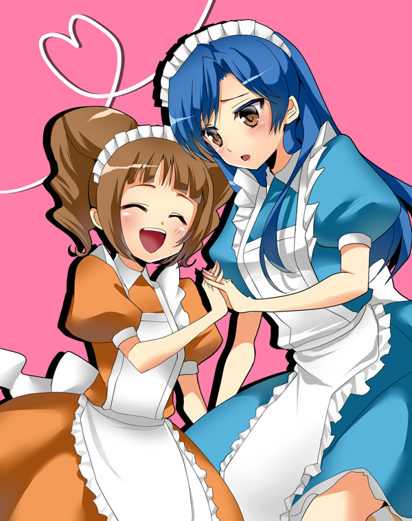 kisaragi chihaya and takatsuki yayoi (idolmaster) drawn by yui_tooru