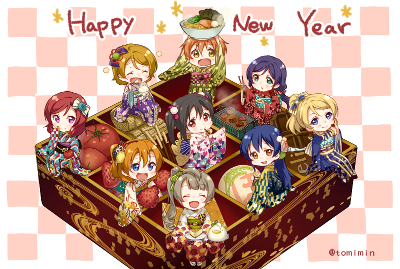nishikino maki, tojo nozomi, sonoda umi, yazawa nico, ayase eli, and 4 more (love live! and 1 more) drawn by tomiwo
