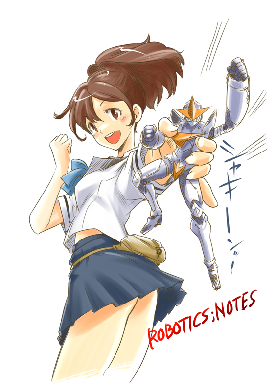 senomiya akiho and gunvarrel (robotics;notes) drawn by saitou_sakae
