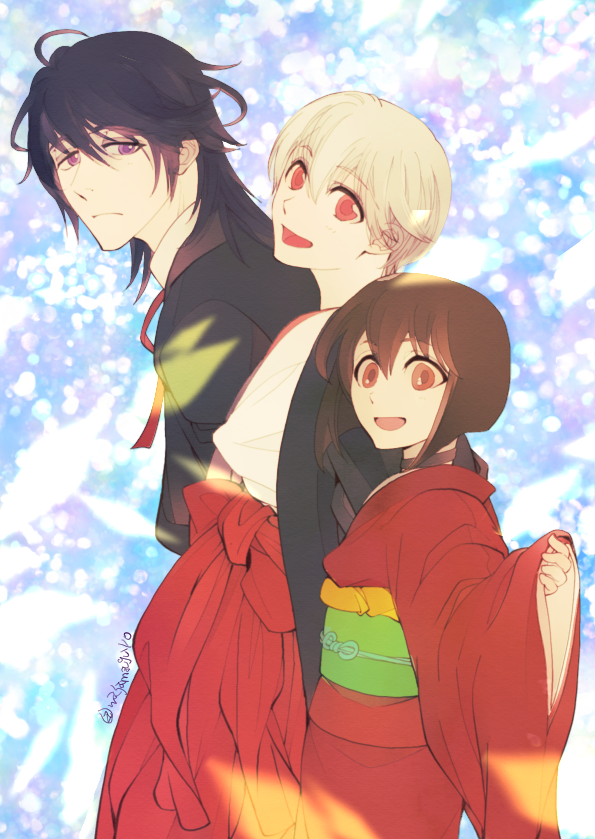 haruka, youko, and ichinomiya kantarou (tactics) drawn by higashiyama_kazuko