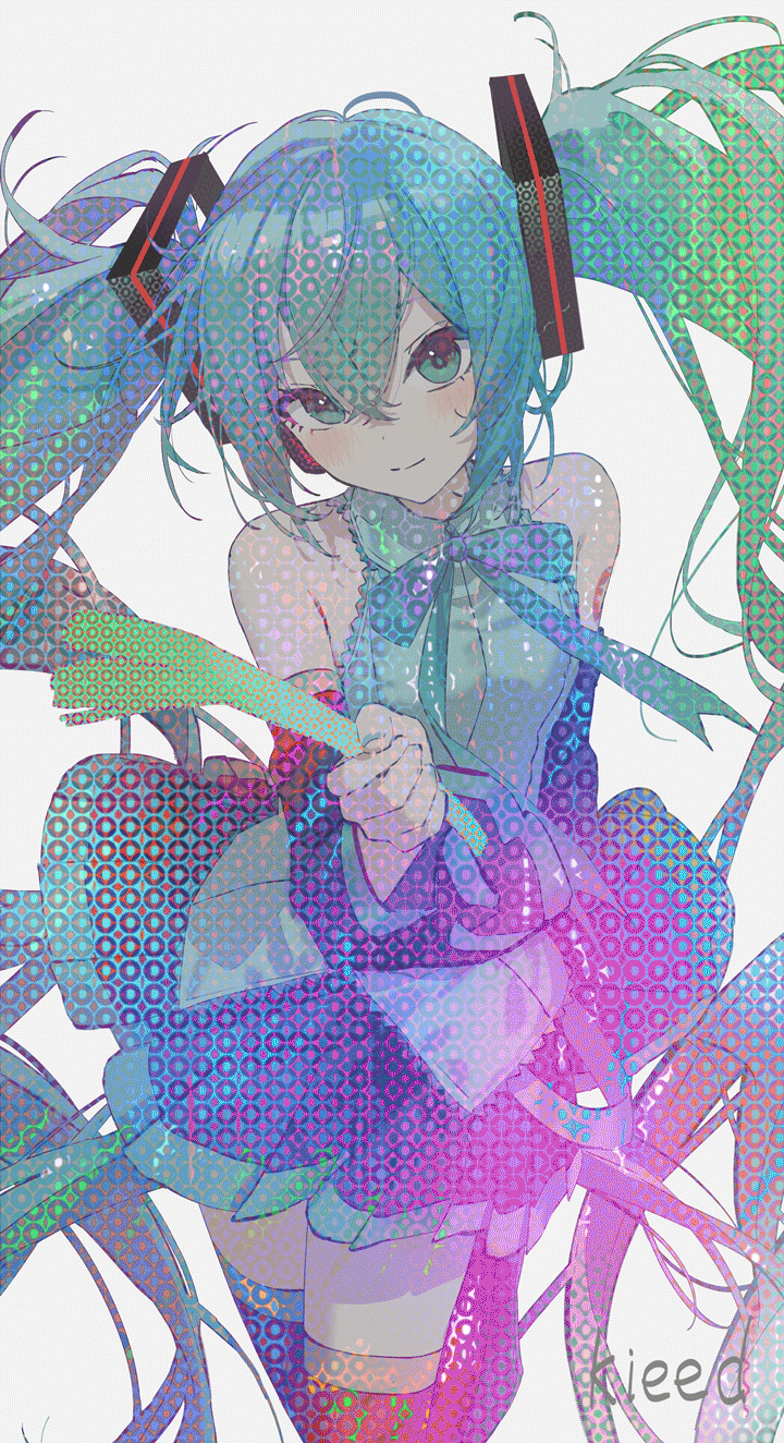 hatsune miku and sakura miku (vocaloid and 5 more) drawn by kieed