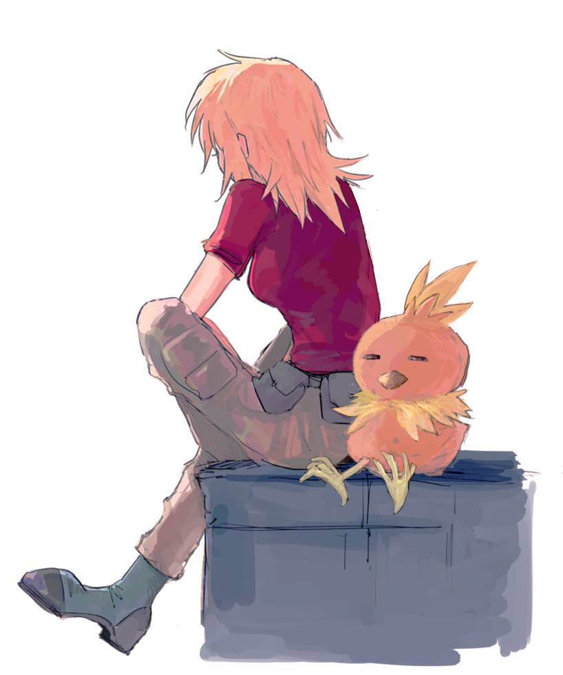 torchic and cagalli yula athha (pokemon and 2 more) drawn by she_(morianosu)