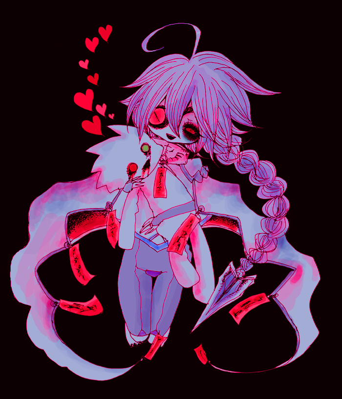 ragna the bloodedge and nu-13 (blazblue) drawn by kisnn_(kill)