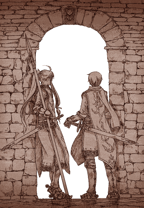 kaito and kamui gakupo (vocaloid) drawn by watari_taichi
