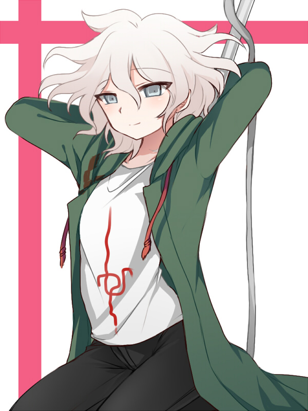 komaeda nagito (danganronpa and 1 more) drawn by hoshihuri