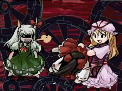 hakurei reimu, yakumo yukari, kamishirasawa keine, and ex-keine (touhou) drawn by happon
