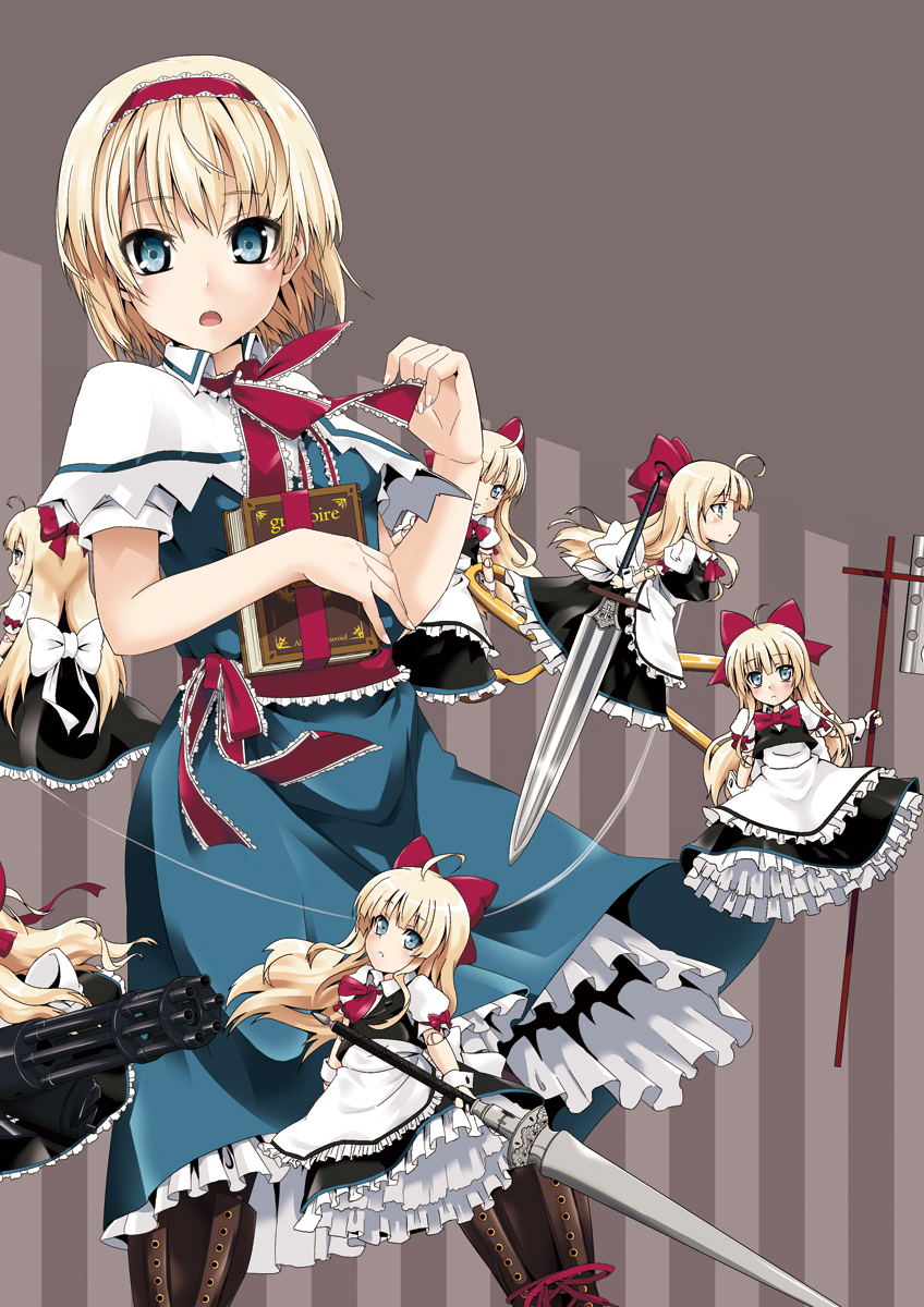 alice margatroid and shanghai doll (touhou) drawn by satou_samu