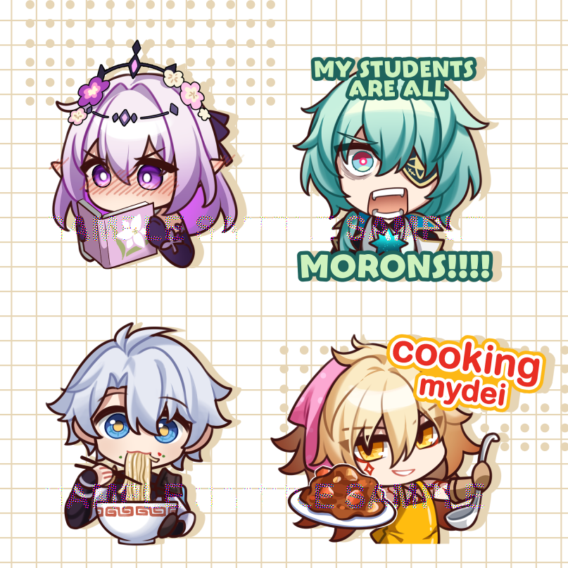 phainon, castorice, mydei, anaxa, and mama (honkai and 2 more) drawn by tana_(tanabio)