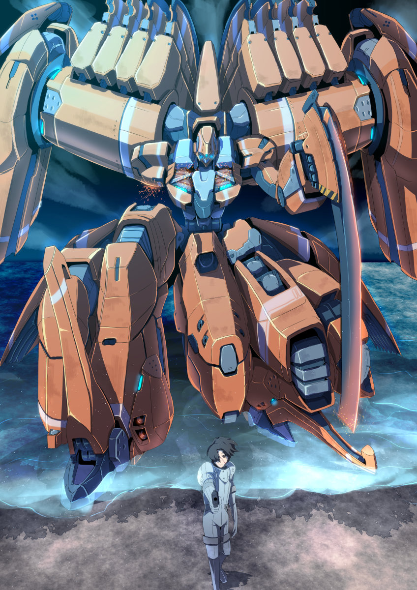 kaizuka inaho and kg-6 sleipnir (aldnoah.zero) drawn by sakusakusakurai