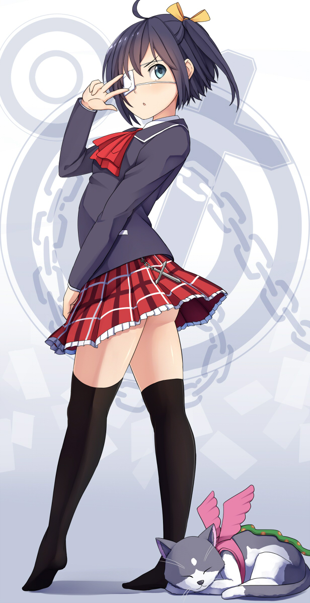 takanashi rikka and chimera (chuunibyou demo koi ga shitai!) drawn by pinkwaters