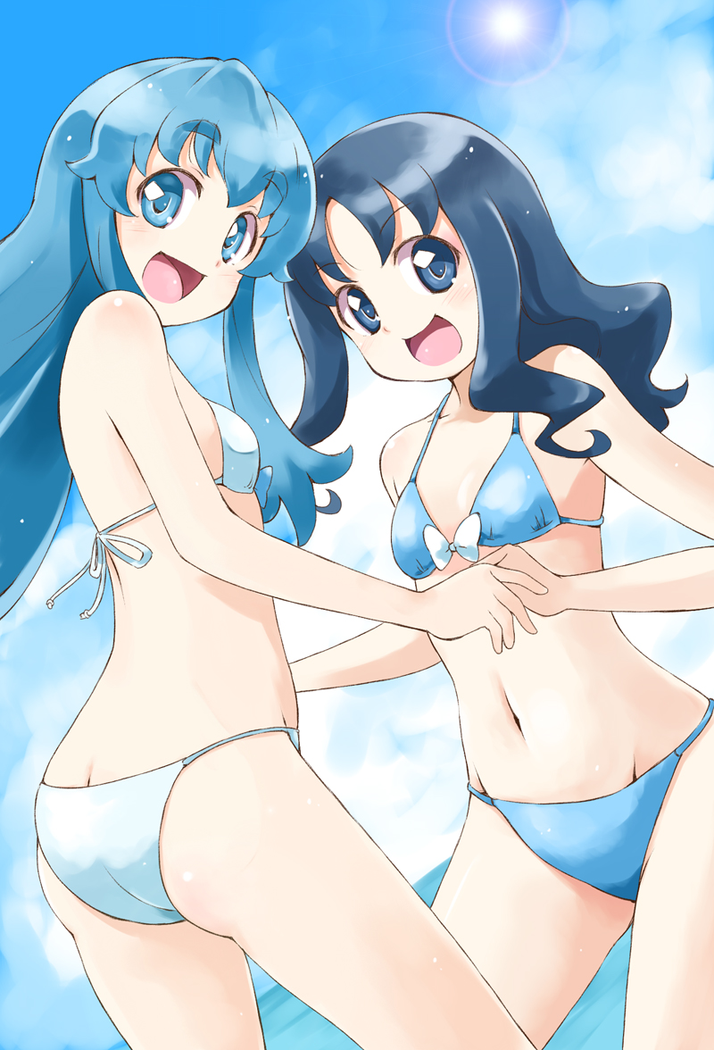 kurumi erika and shirayuki hime (precure and 2 more) drawn by satogo