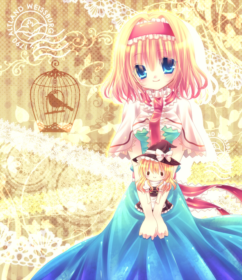 kirisame marisa and alice margatroid (touhou) drawn by momomiya_mion