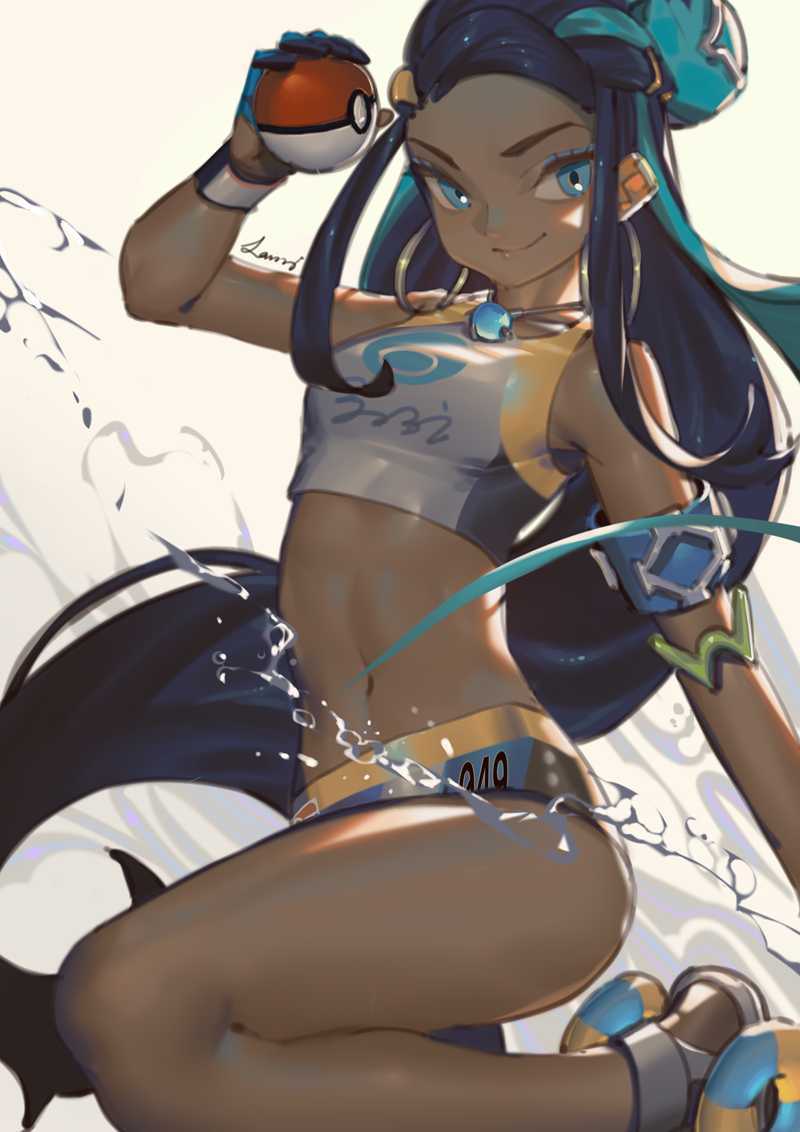 nessa (pokemon and 1 more) drawn by lanzi_(415460661)