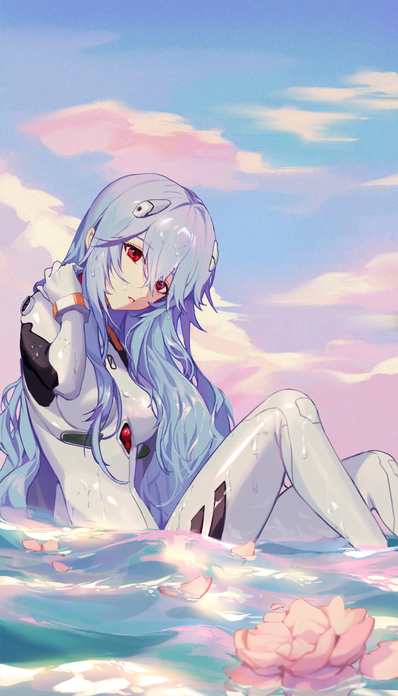 ayanami rei (neon genesis evangelion and 2 more) drawn by purpleneak