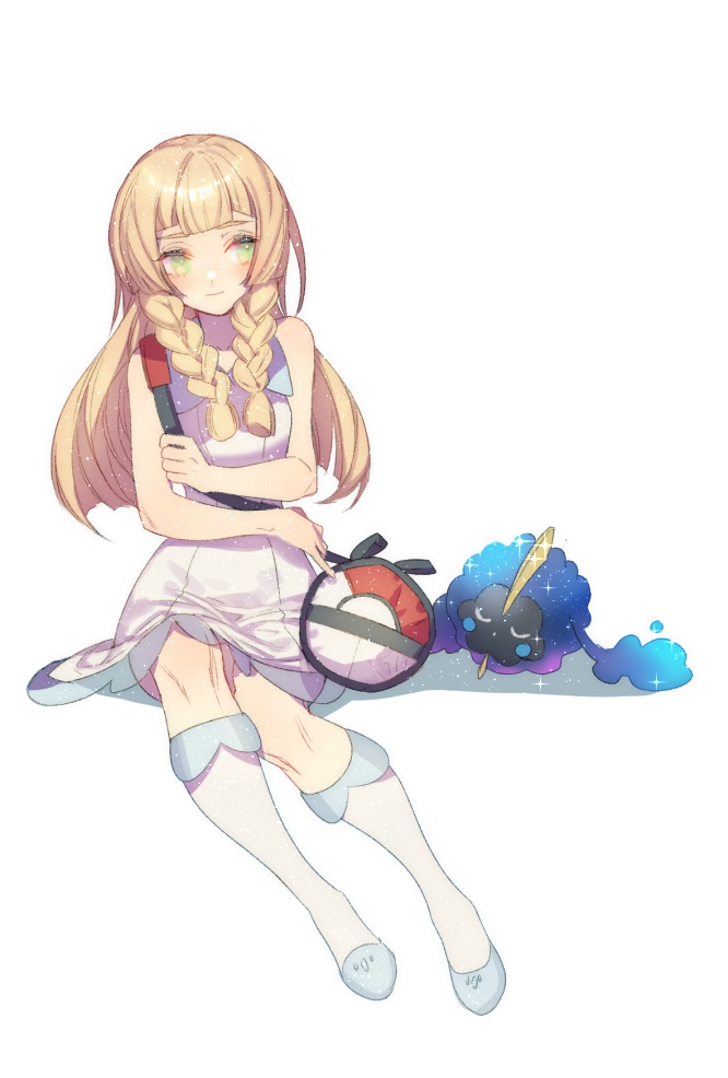 lillie and cosmog (pokemon and 1 more) drawn by zuizi