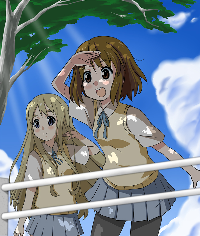 hirasawa yui and kotobuki tsumugi (k-on!) drawn by ki_(adotadot)