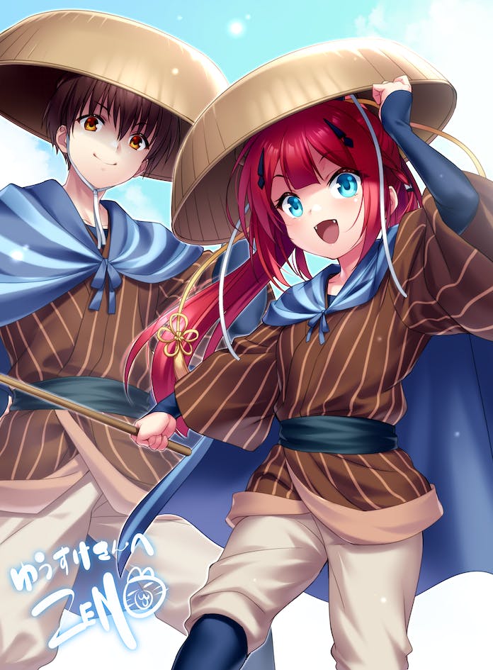 kamiyama shiki and takahara hairi (summer pockets) drawn by zen_(kamuro)