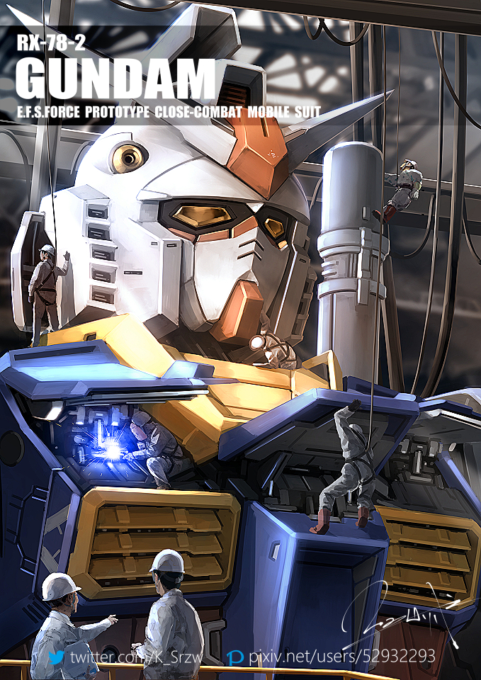 rx-78-2 gundam (gundam and 1 more) drawn by serike_w