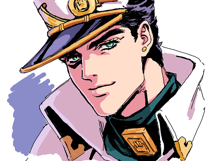 kujo jotaro (jojo no kimyou na bouken and 1 more) drawn by lanxjourney