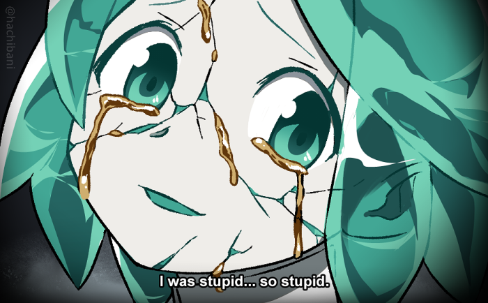 miki sayaka and phosphophyllite (mahou shoujo madoka magica and 1 more) drawn by hachibani