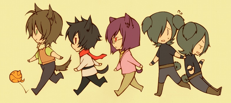 haro, tieria erde, setsuna f. seiei, lockon stratos, allelujah haptism, and 1 more (gundam and 1 more)