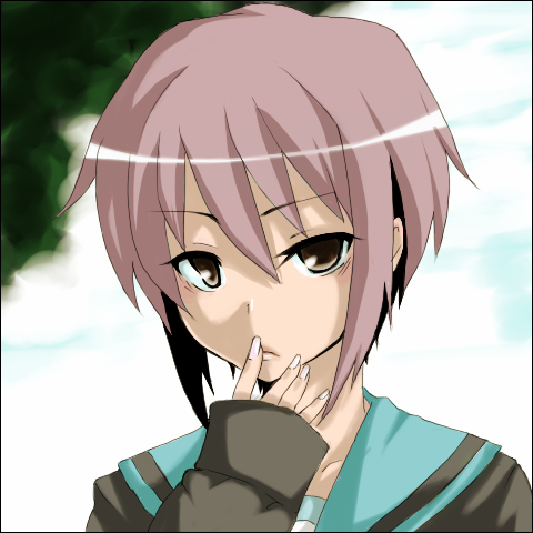 nagato yuki (suzumiya haruhi no yuuutsu) drawn by amoshigi