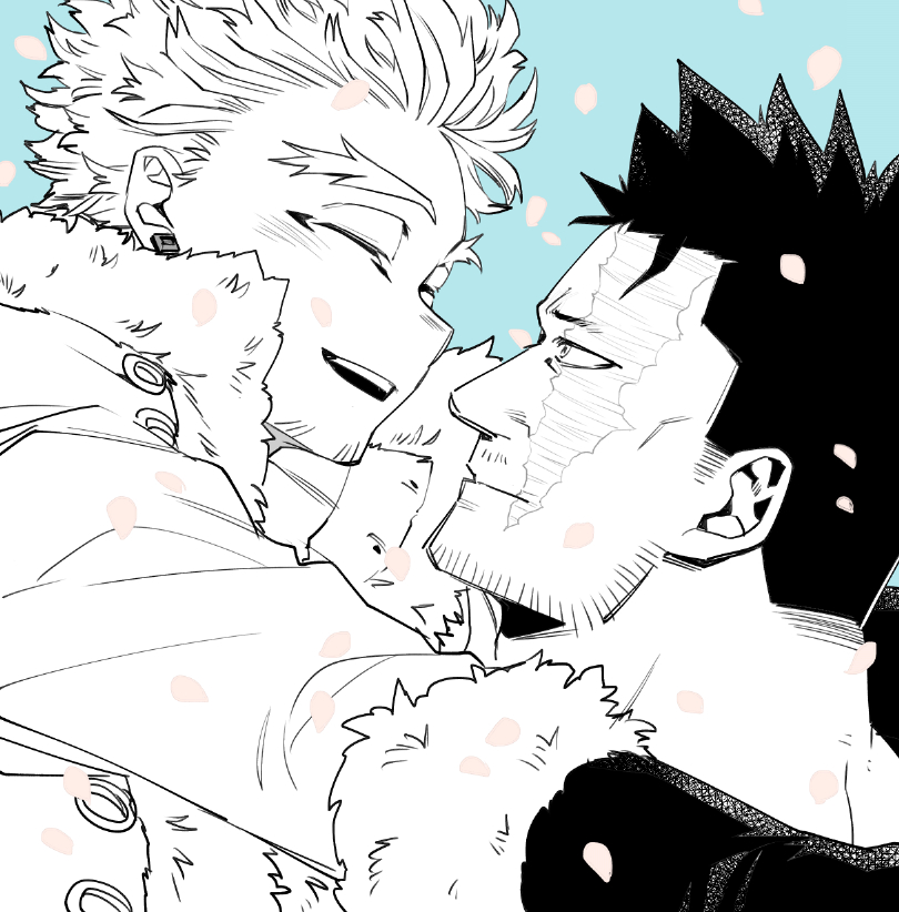 endeavor and hawks (boku no hero academia) drawn by wegdrw